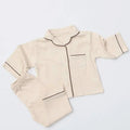 Piped-Trim Pajamas Set