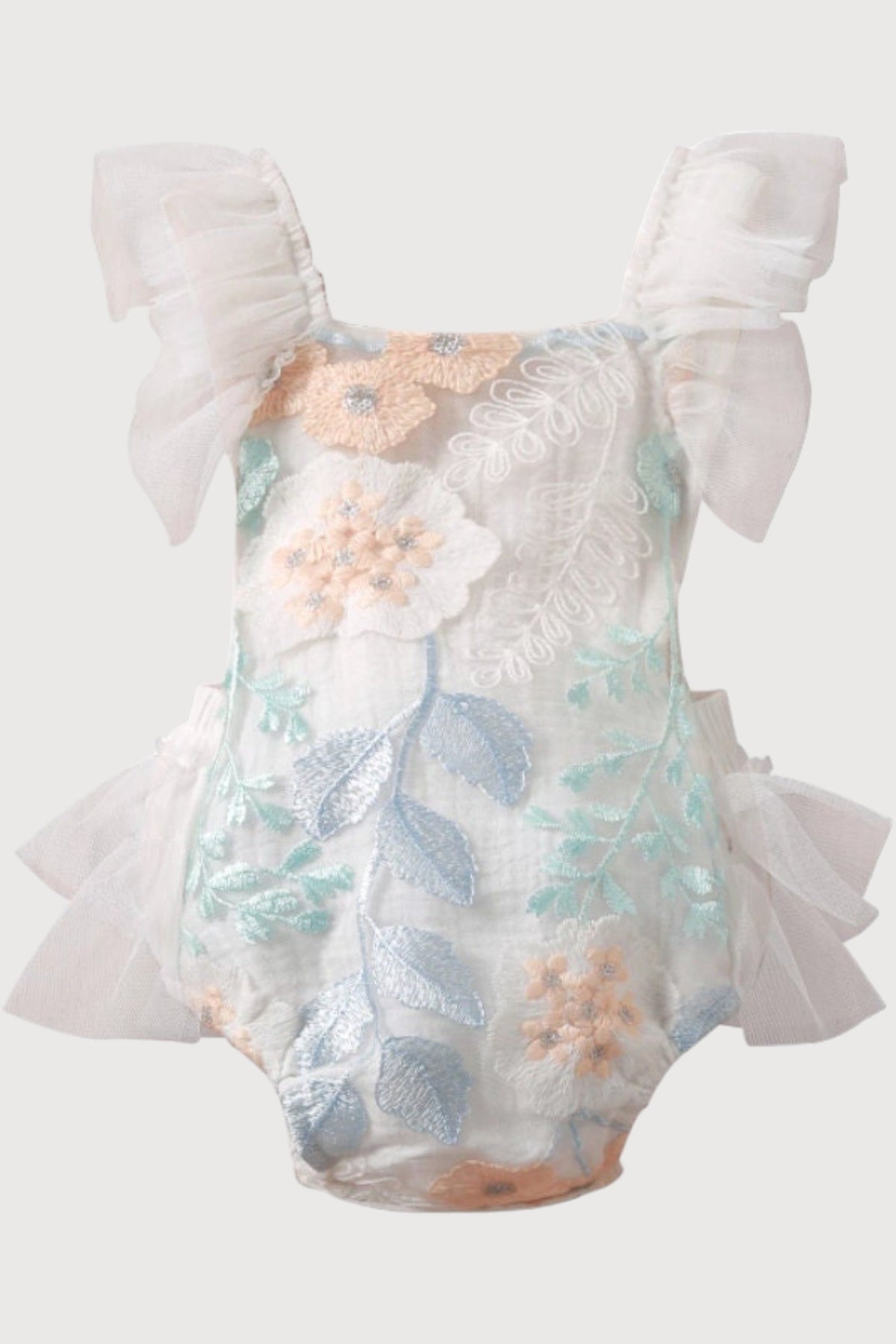 Lace Ruffle Playsuit Romper