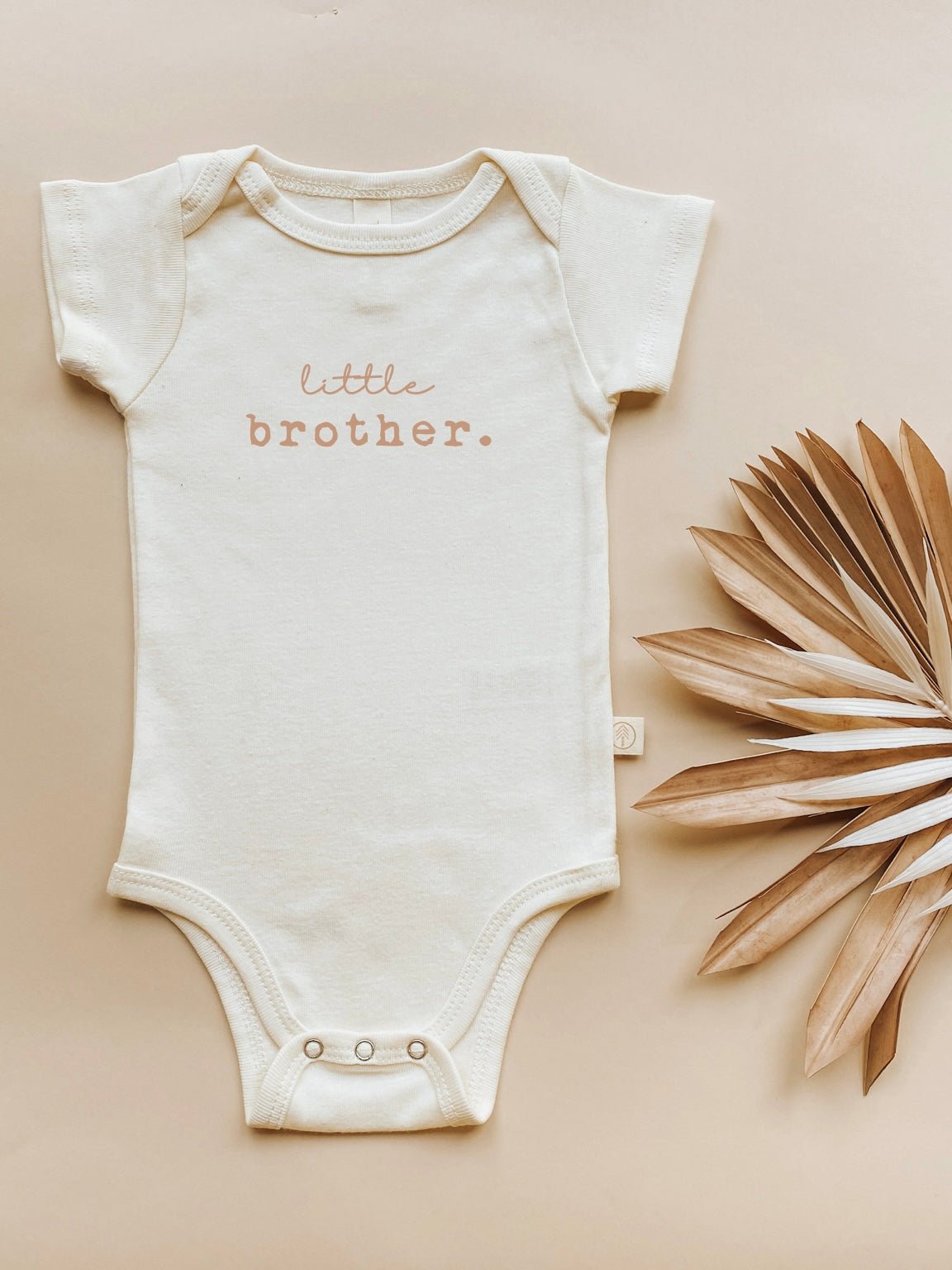 Little Brother Clay Organic Cotton Baby Bodysuit Short Sleeve