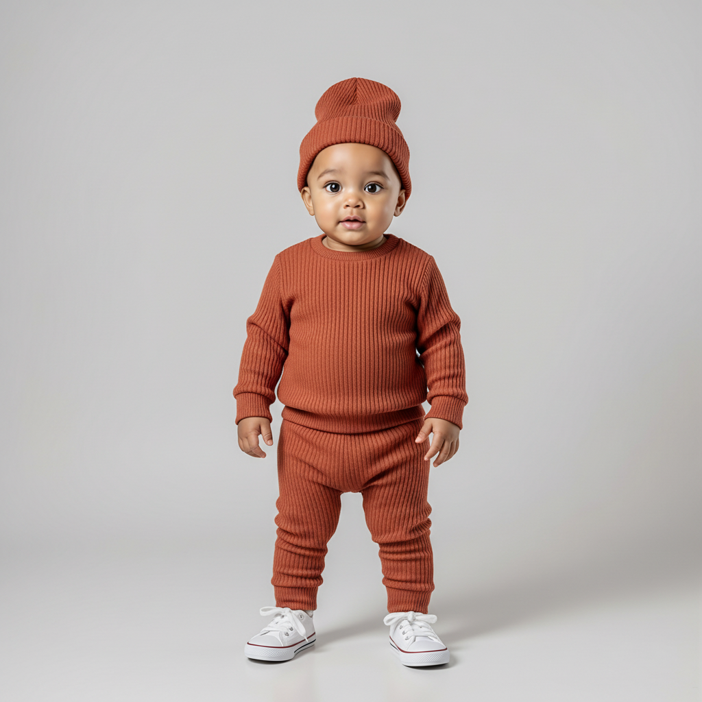 3 Pcs Baby Knitted Sweater Set