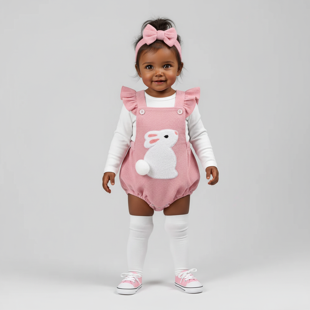 Rabbit Patch  Bodysuit Set