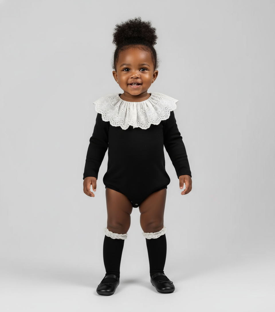 Eyelet Collar Romper